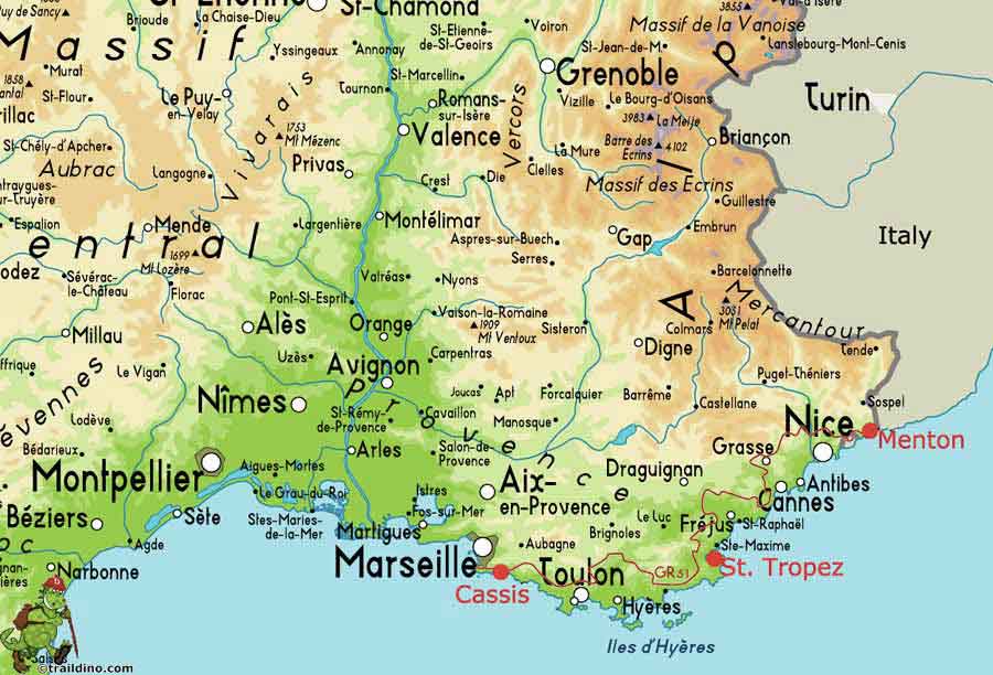 french riviera map