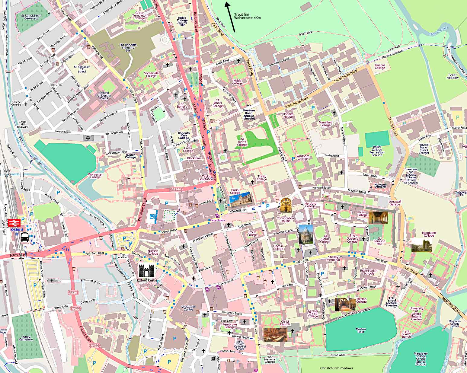 oxford england map Gallery