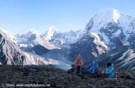 view from high camp above Na rolwaling valley