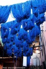 Wool skeins hanging from Marrakerch souks rafters