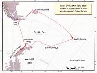  Antarctic Peninsula route map