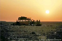 Camping in the desert of algeria during summer