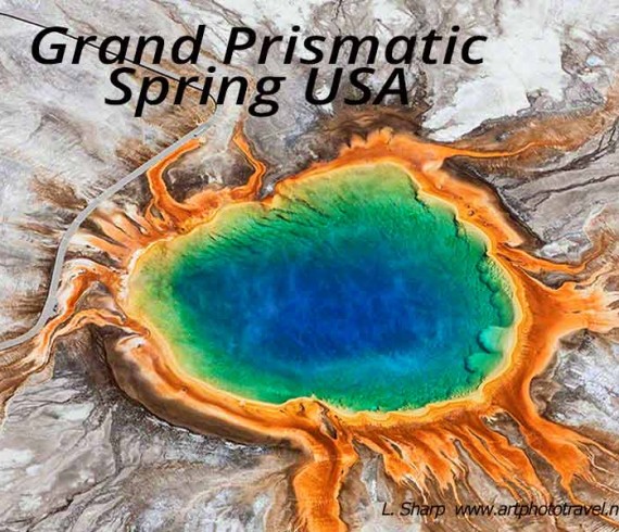 grand prismatic spring yellowstone usa