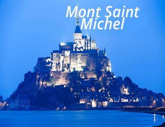 mont saint michel at twilight