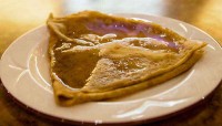 Grand Marnier crepe, most cafes