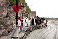 Easter pilgrims re-enact the stations of the cross