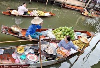 Traders at the floating markets