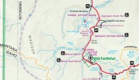 Gand Prismatic spring location map. www.yellowstonenationalpark.com