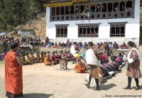 Dzongdrakha Tsechu grounds paro valley bhutan