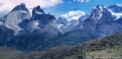 The Cuernos massif from the vantage points shown on map.