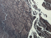 braided riverlets and quicksand Kangerlussuaq greenland