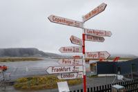 Kangerlussuaq airport signpost