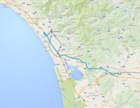 Lucca to Pietrasanta route map
