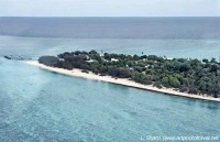 Helicopter approach to Heron Island
