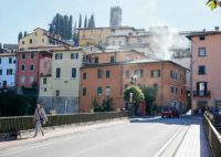 Barga Italy from across the bridge