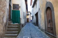 a narrow street in Barga Italy