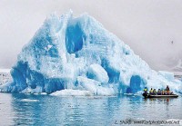 Blue iceberg Svalbard