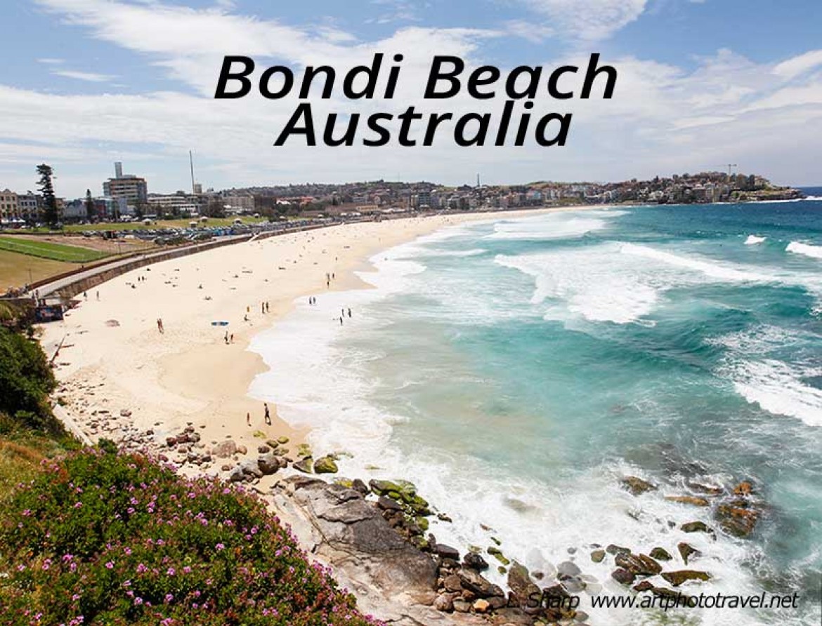 bondi beach panorama sydney australia