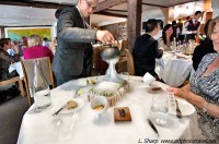 Culinary alchemy using liquid nitrogen.