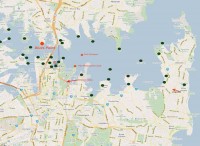 Sydney fireworks vantage points map. www.cityofsydney.nsw.gov.au