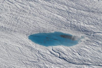 blue melt pool greenland icefield illulassat