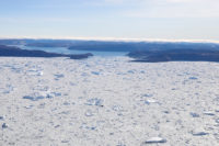 Ilulissat icefjord facing disko bay greenland