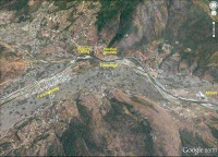 Paro town map. Google earth