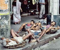 Porters taking a rest. calcutta india