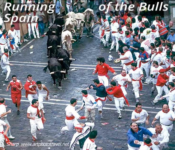 the running of the bulls pamplona spain