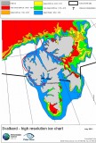 Svalbard ice and cruise map